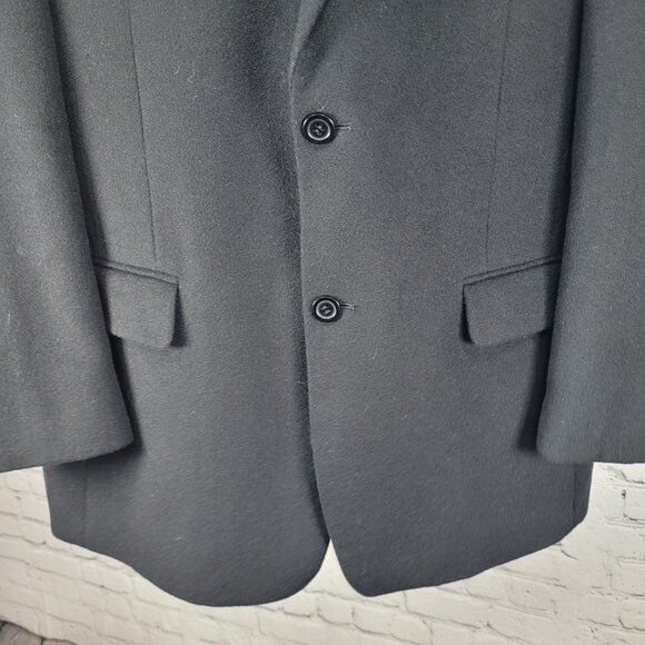 T. Harris Black Cashmere Silk Wool 2 Button Vented Notch Blazer Sport Coat 42R - Picture 8 of 14
